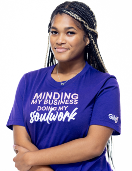 ‘Minding My Business’ Soulwork Logo Tee (Purple)