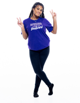 ‘Minding My Business’ Soulwork Logo Tee (Purple)