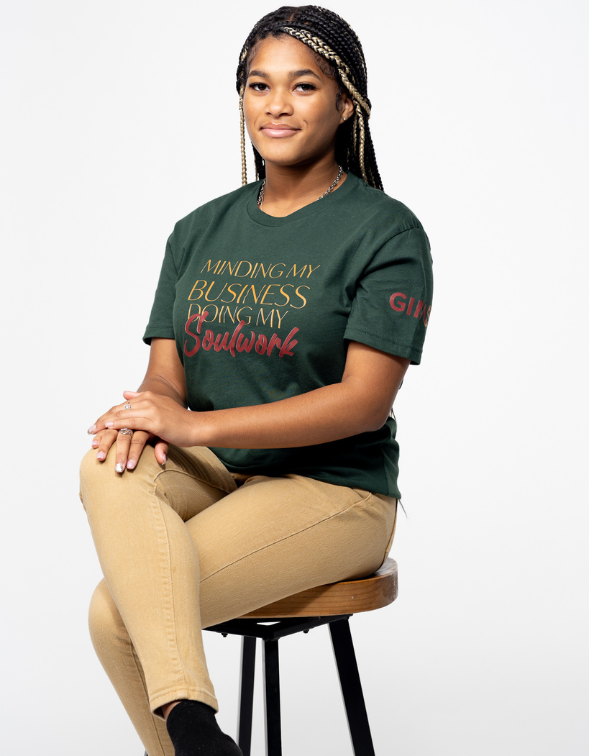 ‘Minding My Business’ Soulwork Logo Tee (Green)