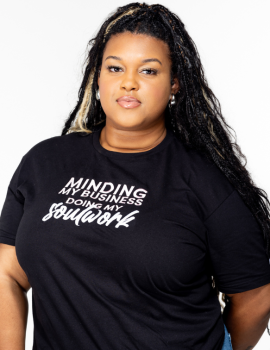 ‘Minding My Business’ Soulwork Logo Tee (Black)