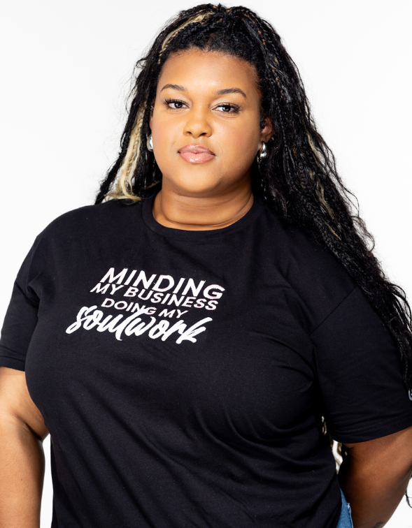 ‘Minding My Business’ Soulwork Logo Tee (Black)
