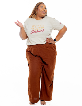 ‘Minding My Business’ Soulwork Logo Tee (Beige)